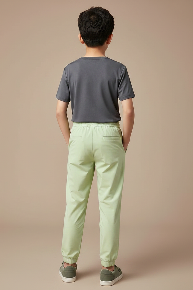 Pantalon Randonnée Vert Clair Enfant Léger Sport - Polyester - vue 2