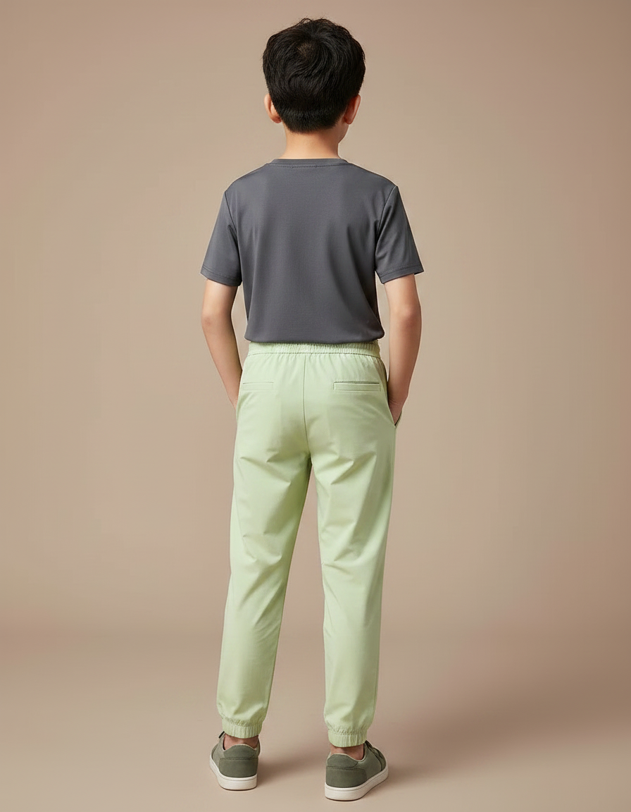 Pantalon Randonnée Vert Clair Enfant Léger Sport - Polyester - vue 2
