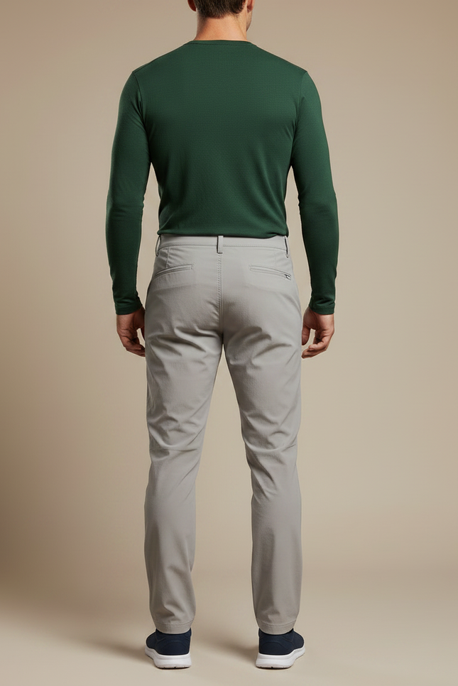 Pantalon Randonnée Gris Clair Droit Élastique Confortable Homme - Polyester - vue 2