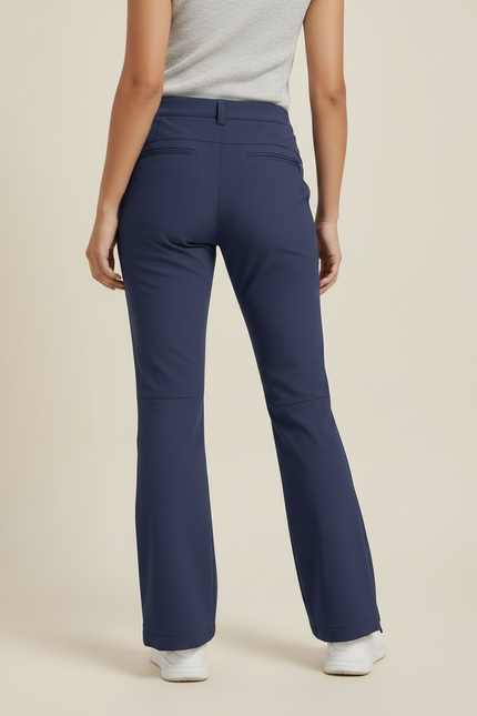 Pantalon Randonnée Femme Chaud - Marine Polyester - vue 2
