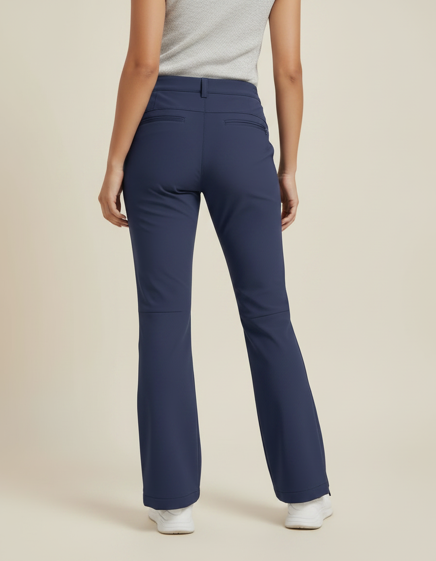 Pantalon Randonnée Femme Chaud - Marine Polyester - vue 2