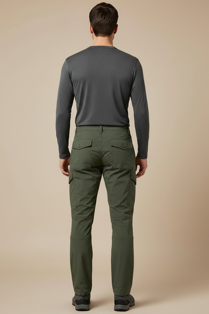 Pantalon Randonnée Léger - Kaki Polyester - vue 2