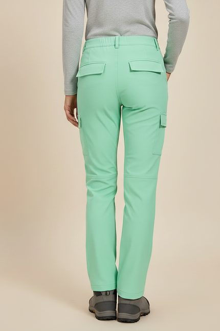 Pantalon Randonnée Vert Menthe Cargo Imperméable Femme - Polyester - vue 2