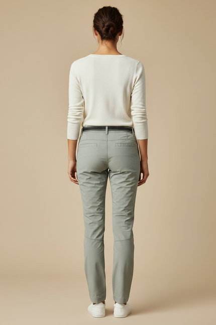 Pantalon Randonnée Femme Gris Clair Stretch Léger - Polyester - vue 2