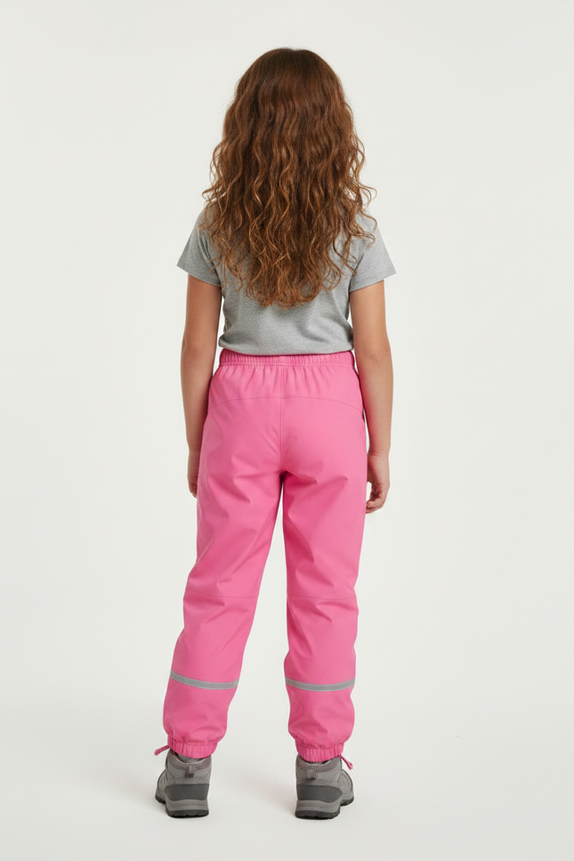 Pantalon Randonnée Rose Imperméable Enfants Réfléchissant Respirant - Polyester - vue 2