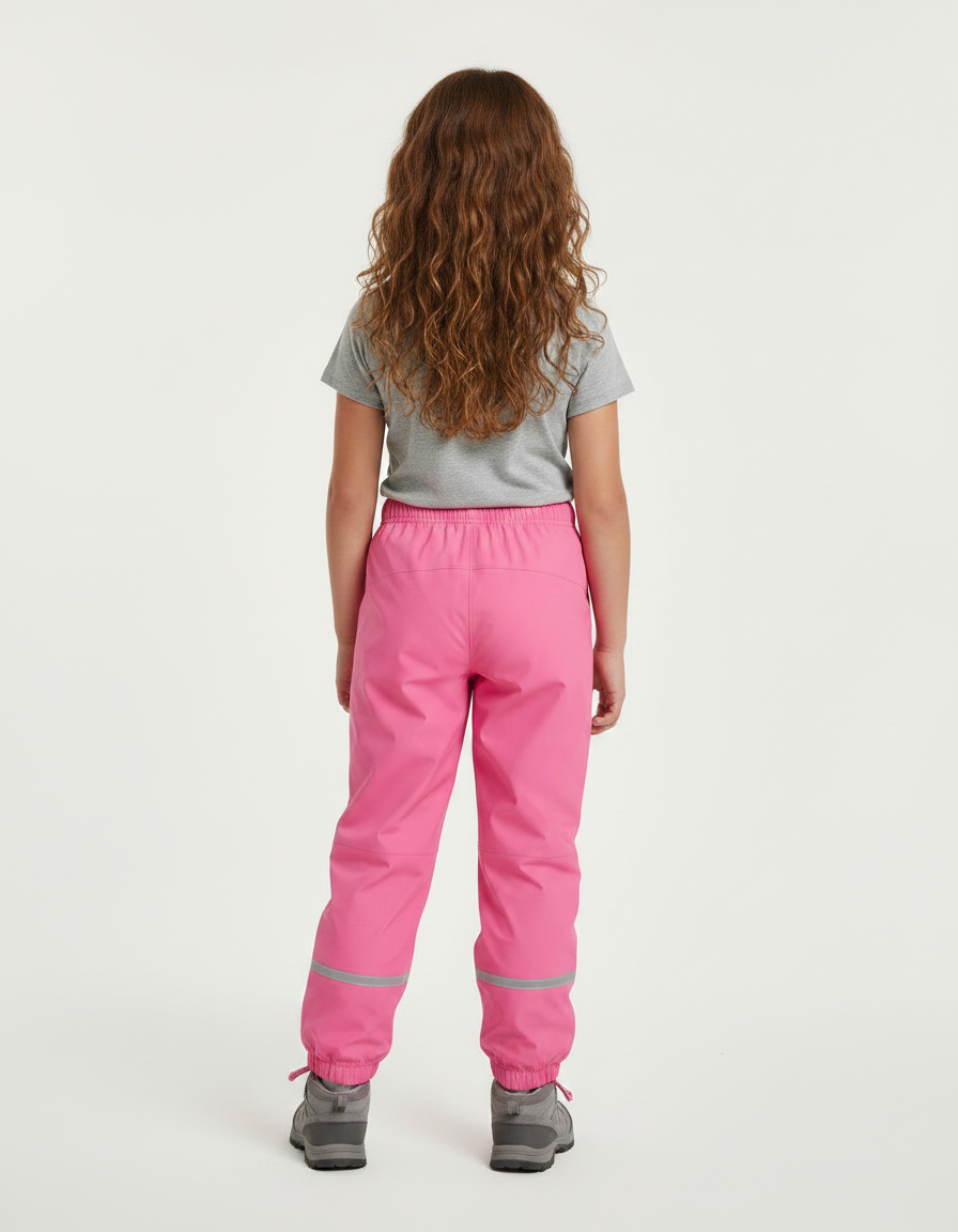 Pantalon Randonnée Rose Imperméable Enfants Réfléchissant Respirant - Polyester - vue 2