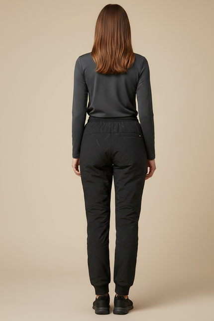 Pantalon Randonnée Noir Matelassé Femme Chaud Hiver - Polyester - vue 2