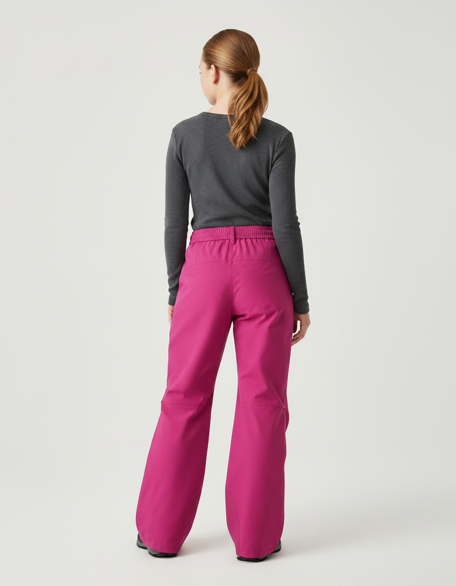 Pantalon Randonnée Rose Ample Zippé Enfant - Polyester - vue 2