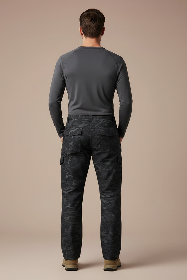 Pantalon Randonnée Camouflage Homme Multipoches Tactique Résistant - Imprimé Polyester - vue 2