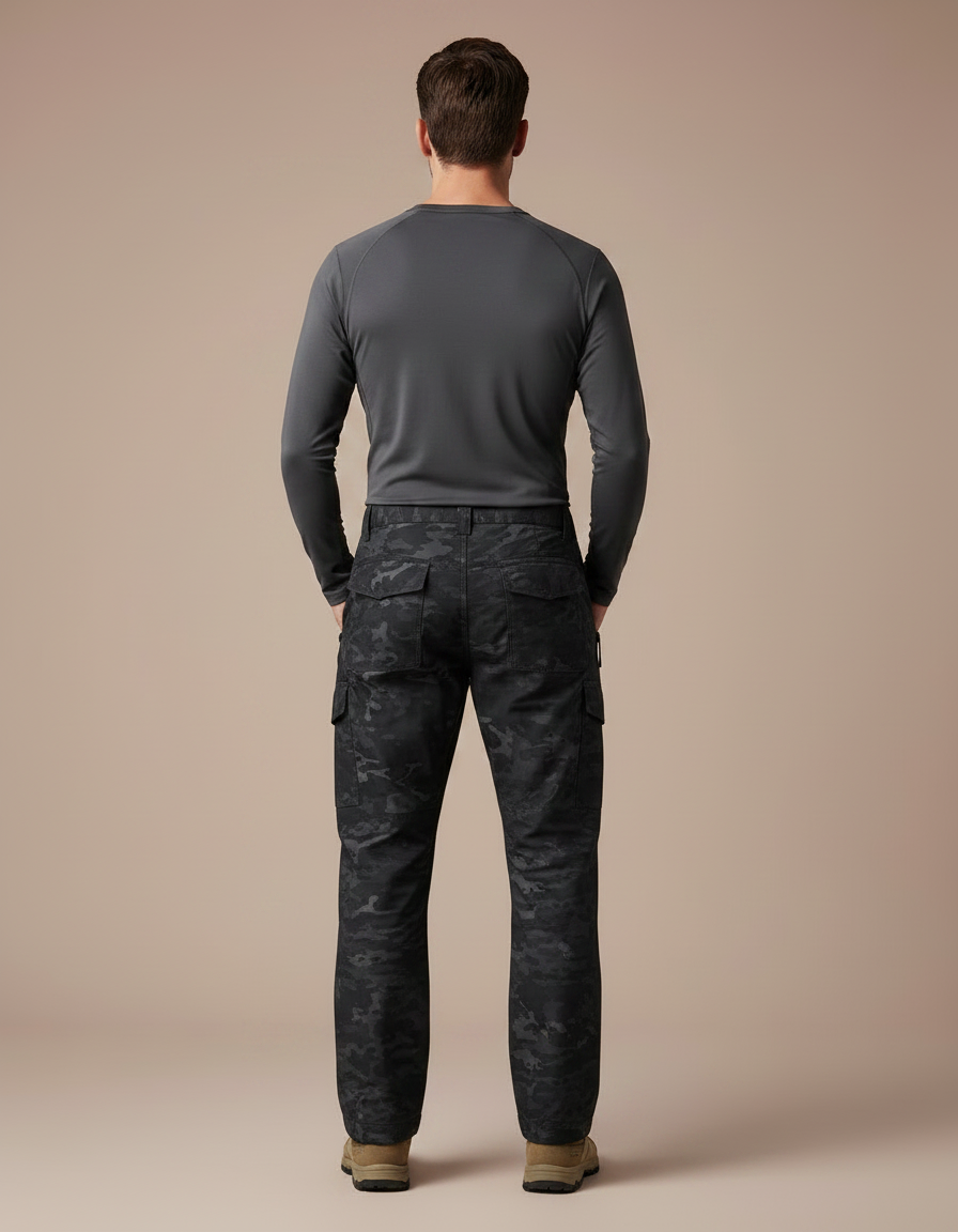 Pantalon Randonnée Camouflage Homme Multipoches Tactique Résistant - Imprimé Polyester - vue 2