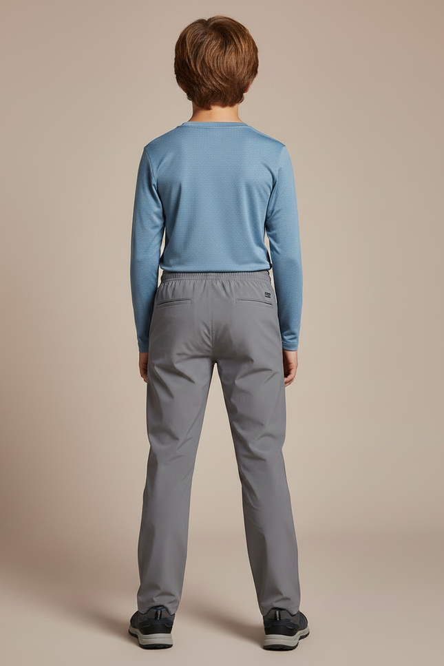 Pantalon Randonnée Gris Enfant Léger Confortable Sport - Polyester - vue 2