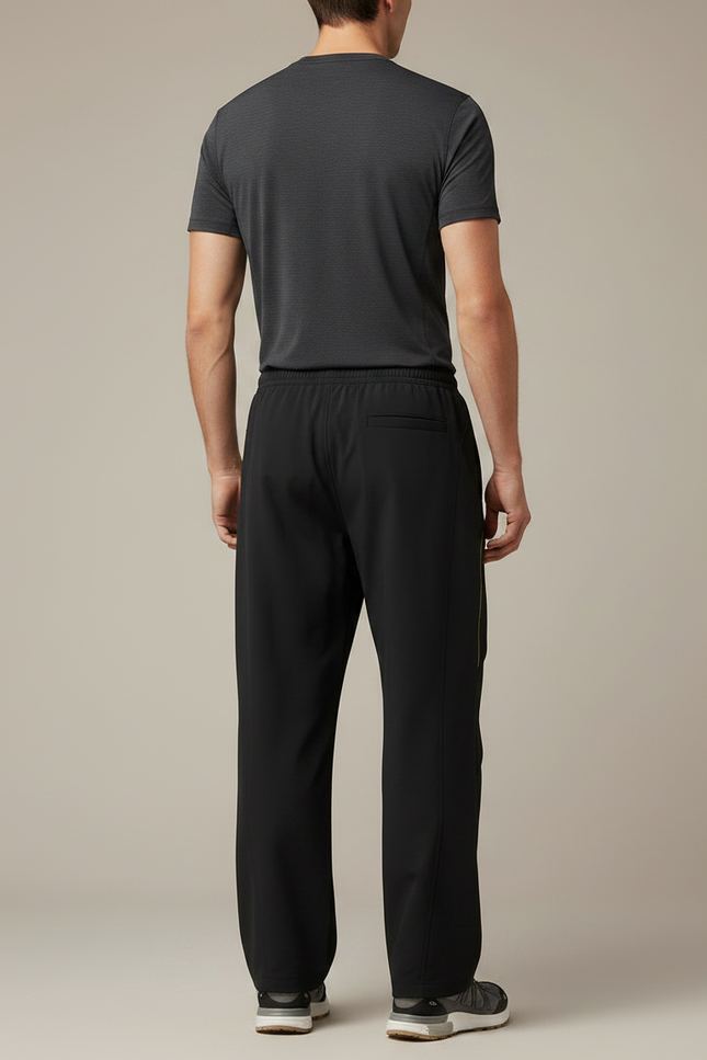 Pantalon Randonnée Noir Ample Imperméable Cargo Homme - Polyester - vue 2