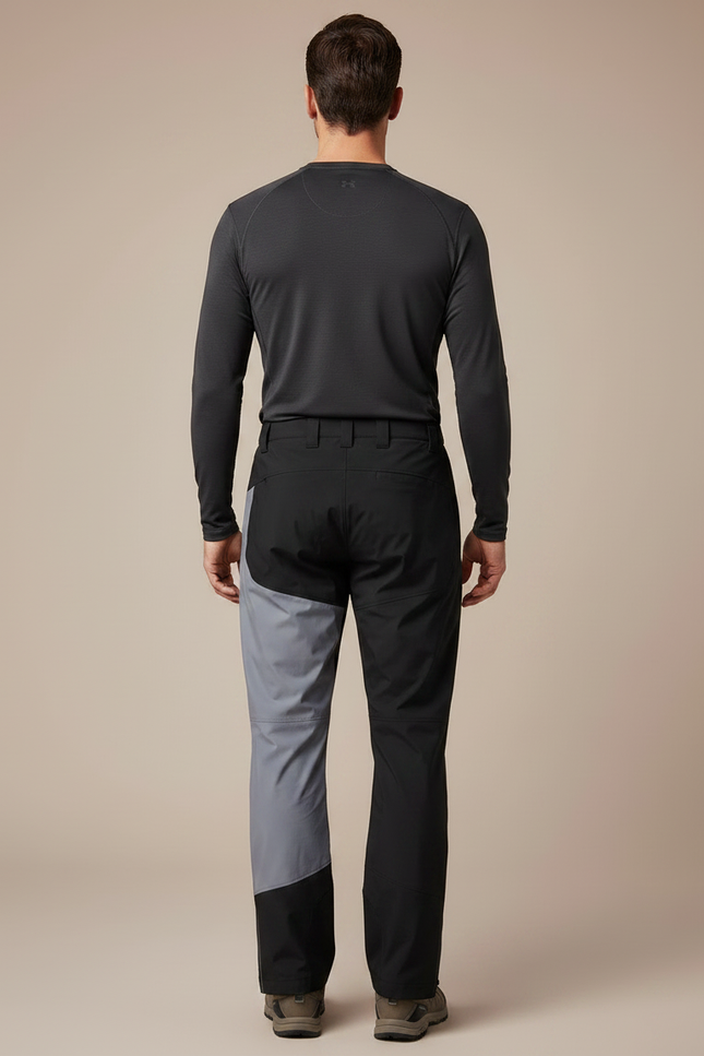 Pantalon Randonnée Bicolore Gris Noir Imperméable Décontracté - Multicolore Polyester - vue 2