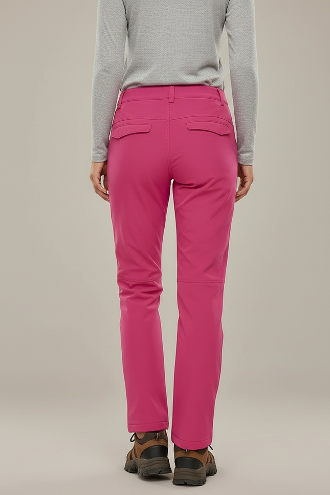 Pantalon Randonnée Rose Chaud Polaire Femme - Molleton - vue 2