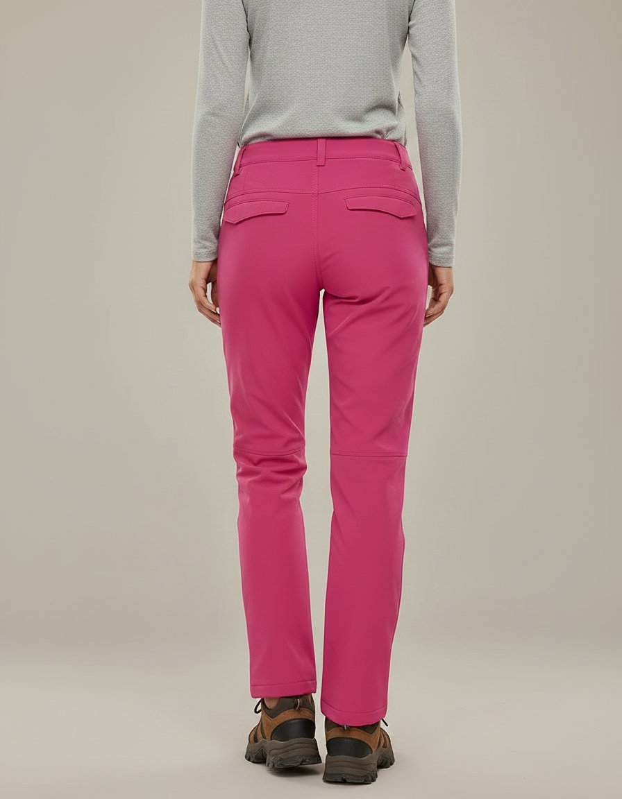 Pantalon Randonnée Rose Chaud Polaire Femme - Molleton - vue 2