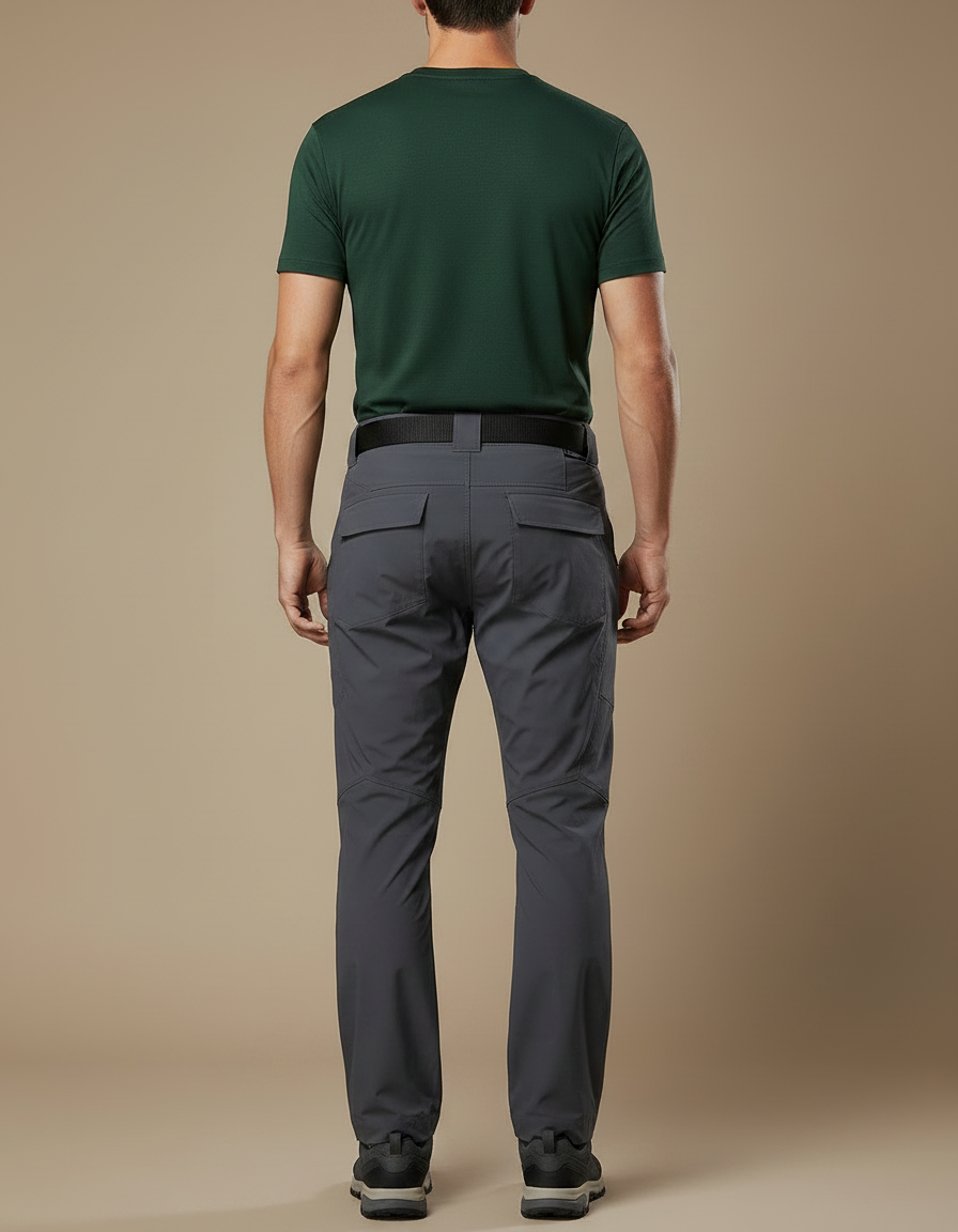 Pantalon Randonnée Gris Respirant Séchage Rapide Homme Tactique - Polyester - vue 2