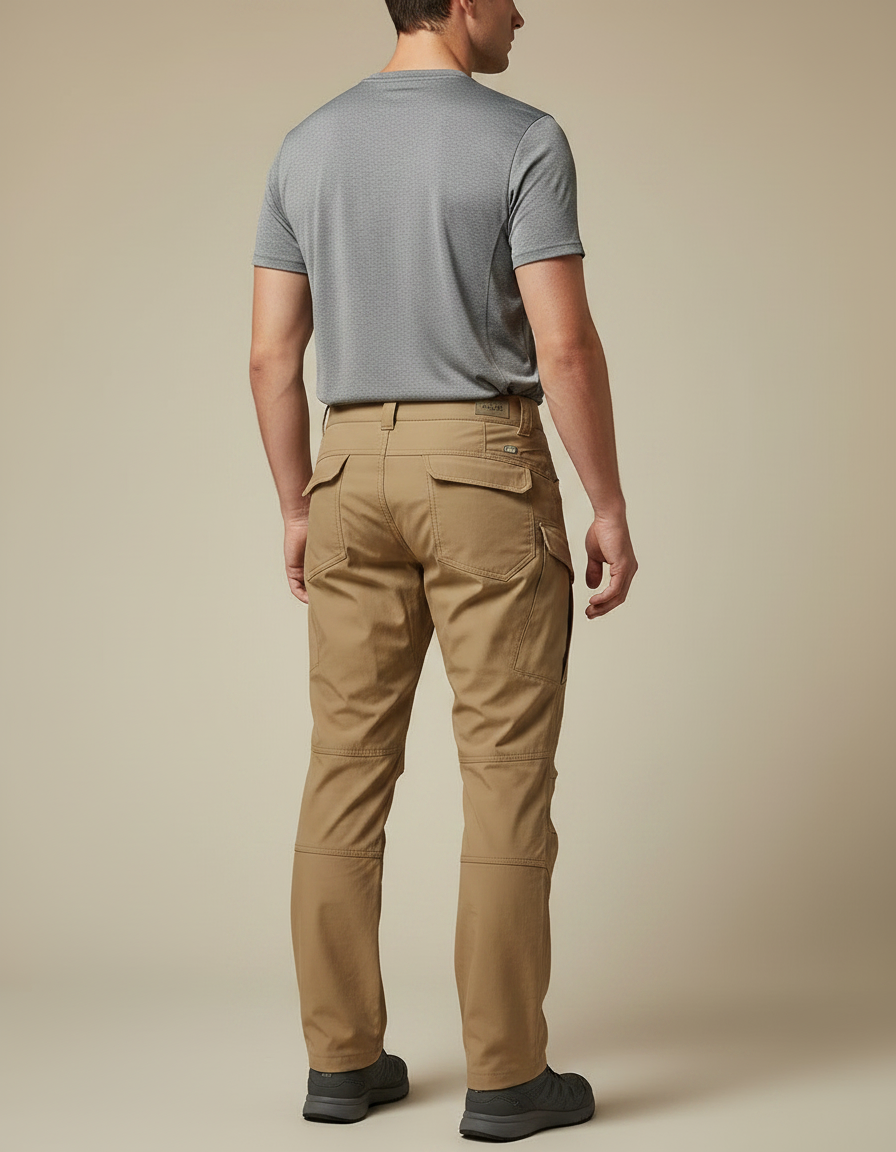 Pantalon Randonnée Cargo Kaki Tactique Homme Léger - Polyester - vue 2