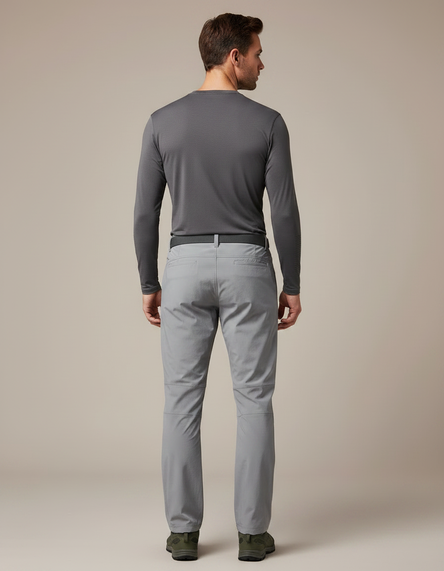 Pantalon Randonnée Gris Stretch Respirant Homme Séchage Rapide - Polyester - vue 2