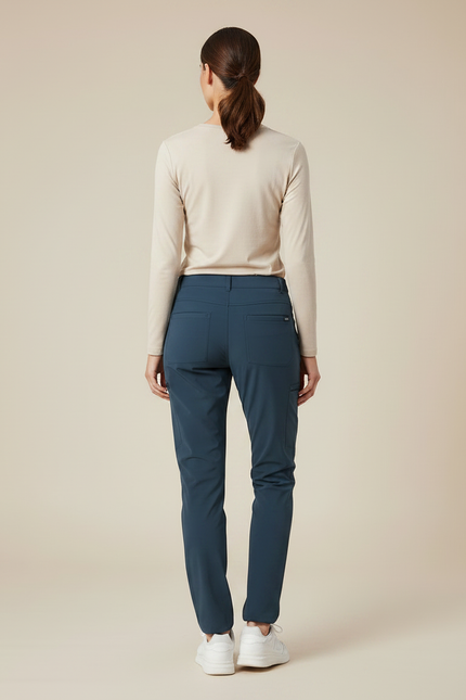 Pantalon Randonnée Femme Cargo Bleu Extensible Léger - Polyester - vue 2