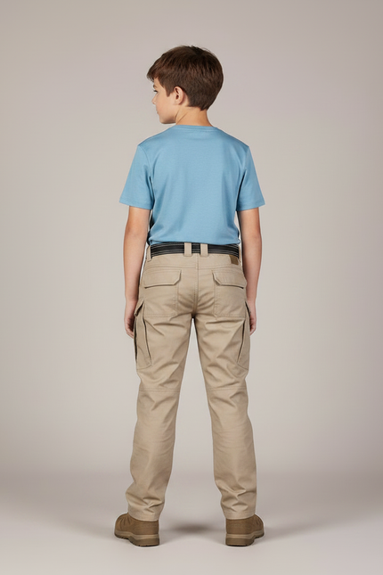 Pantalon Randonnée Beige Cargo Léger Enfant - Toile - vue 2