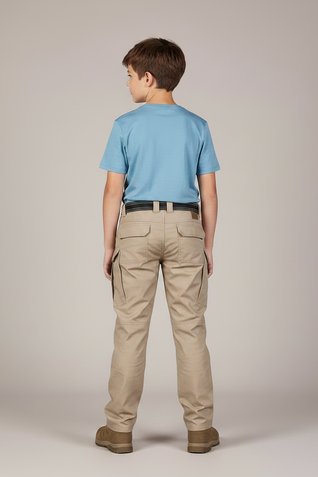 Pantalon Randonnée Beige Cargo Léger Enfant - Toile - vue 2