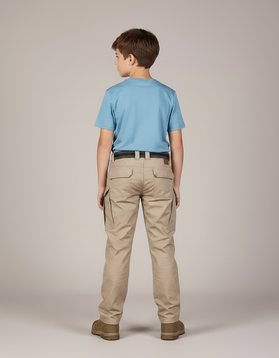 Pantalon Randonnée Beige Cargo Léger Enfant - Toile - vue 2