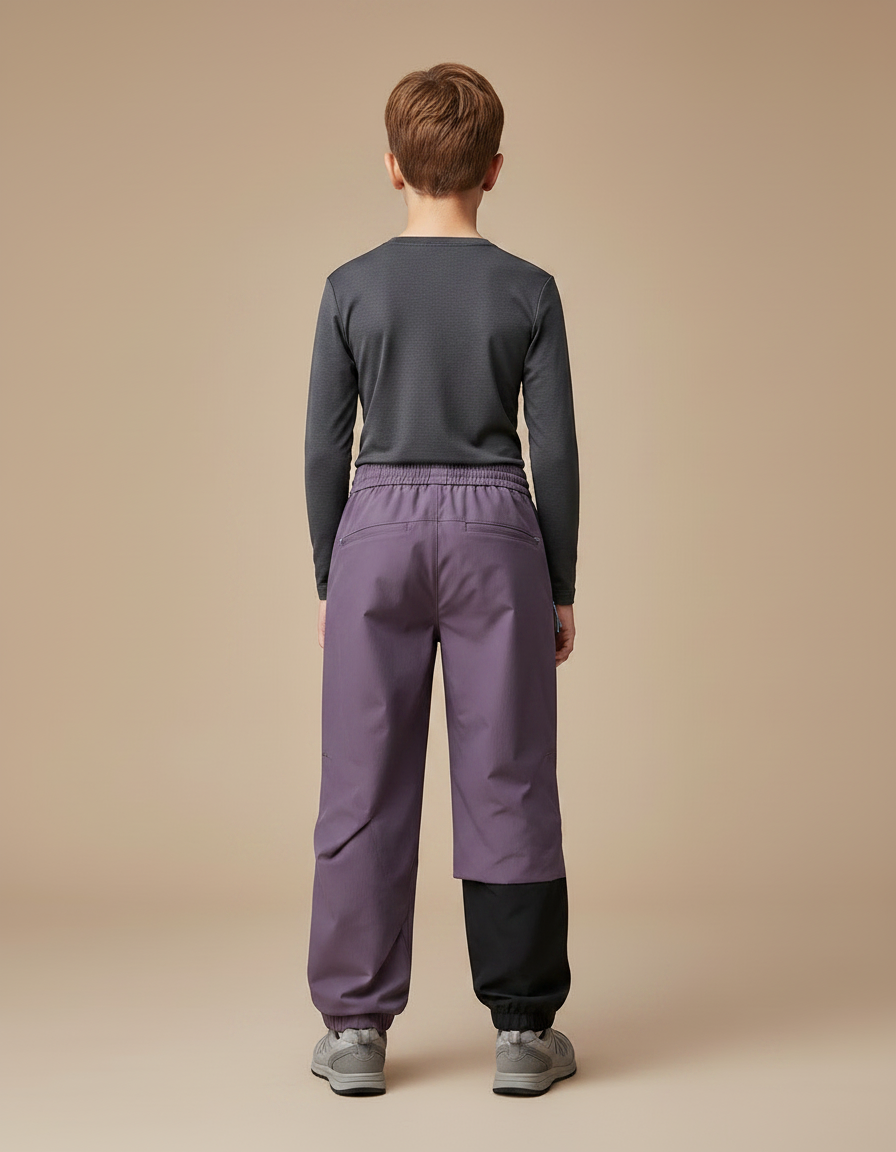Pantalon Randonnée Violet Ample Bicolore Enfant Sport - Polyester - vue 2