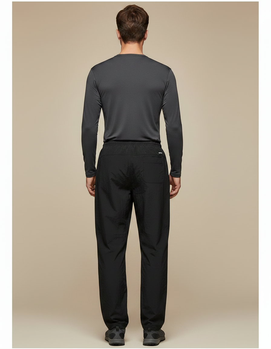 Pantalon Randonnée Noir Léger Ample Sport Décontracté - Polyester - vue 2