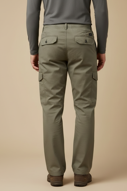 Pantalon Randonnée Kaki Droit Convertible Multi-Poches Homme - Toile - vue 2