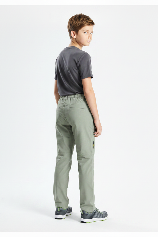 Pantalon Randonnée Garçon Léger Respirant Vert Clair - Polyester - vue 2