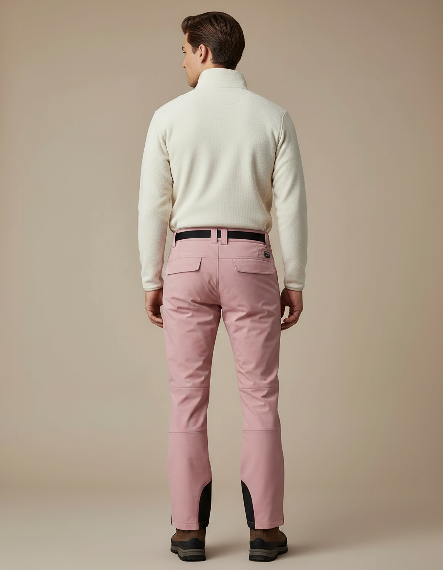 Pantalon Randonnée Rose Ample Imperméable Ceinture Homme - Polyester - vue 2