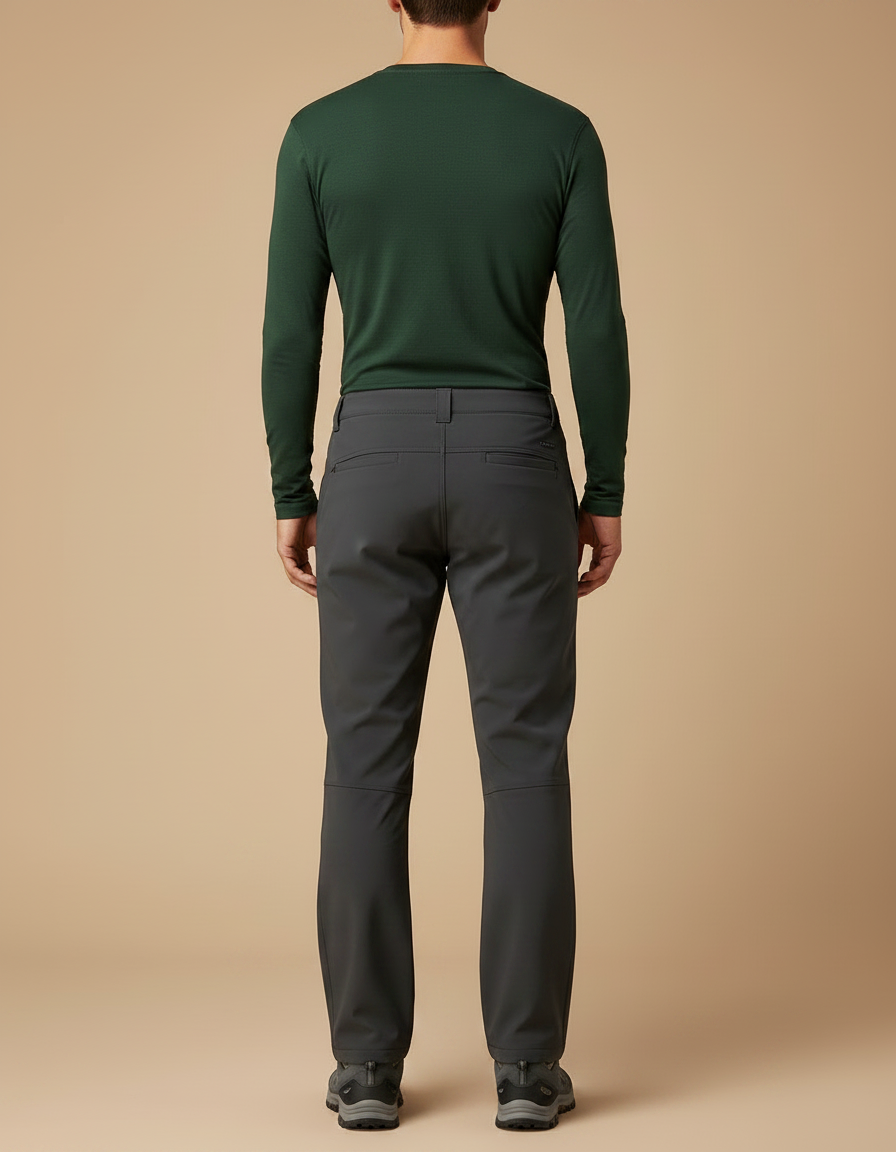 Pantalon Randonnée Homme Gris Coupe Droite Confortable - Polyester - vue 2