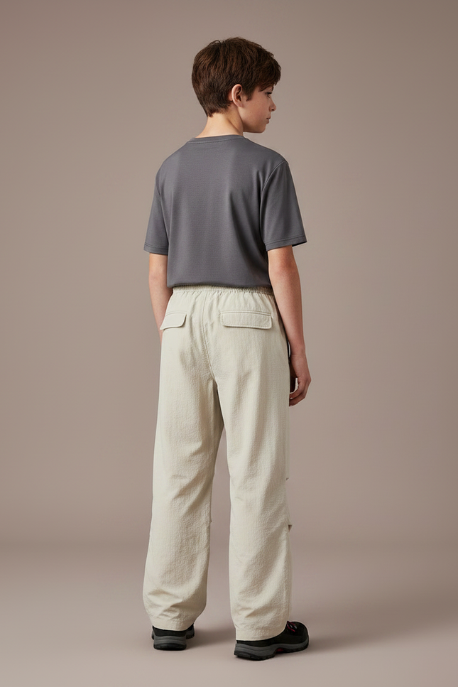 Pantalon Randonnée Beige Ample Léger Enfant - Polyester - vue 2