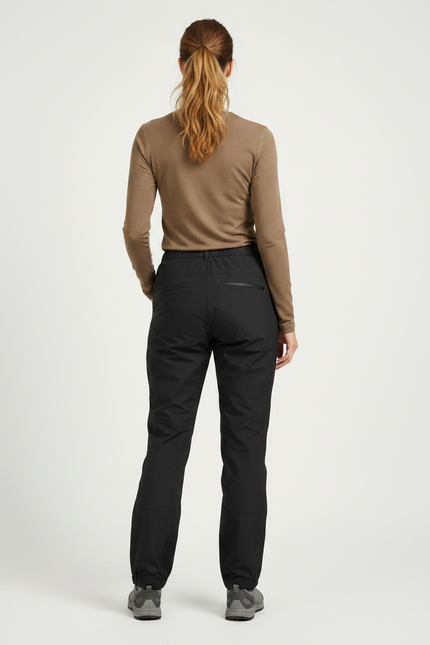 Pantalon Randonnée Noir Imperméable Femme Léger - Polyester - vue 2