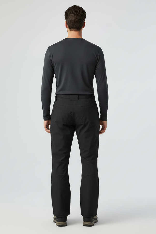 Pantalon Randonnée Noir Ample Imperméable Zippé Homme - Polyester - vue 2