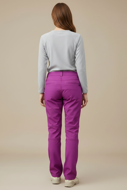Pantalon Randonnée Violet Polaire Imperméable Femme - Polyester - vue 2
