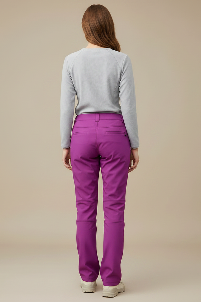 Pantalon Randonnée Violet Polaire Imperméable Femme - Polyester - vue 2