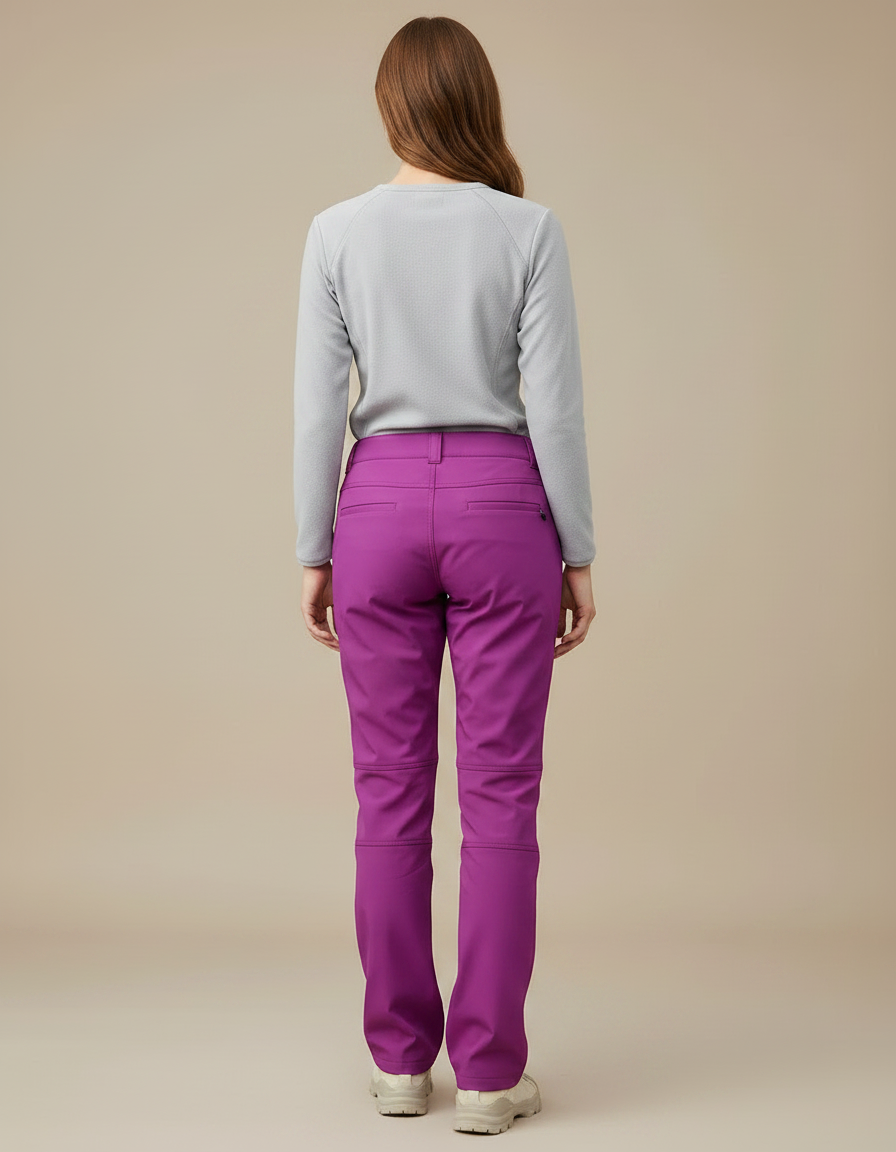 Pantalon Randonnée Violet Polaire Imperméable Femme - Polyester - vue 2