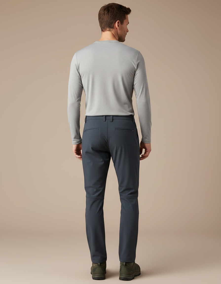 Pantalon Randonnée Homme Gris Anthracite Softshell Extensible - Polyester - vue 2