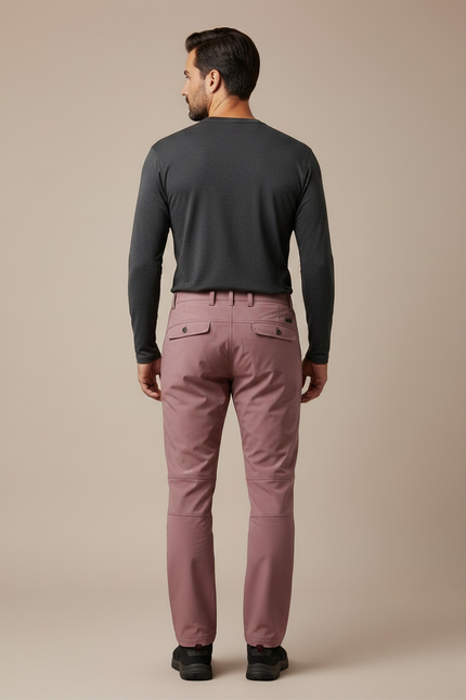 Pantalon Randonnée Rose Coupe Droite Zippé - Polyester - vue 2