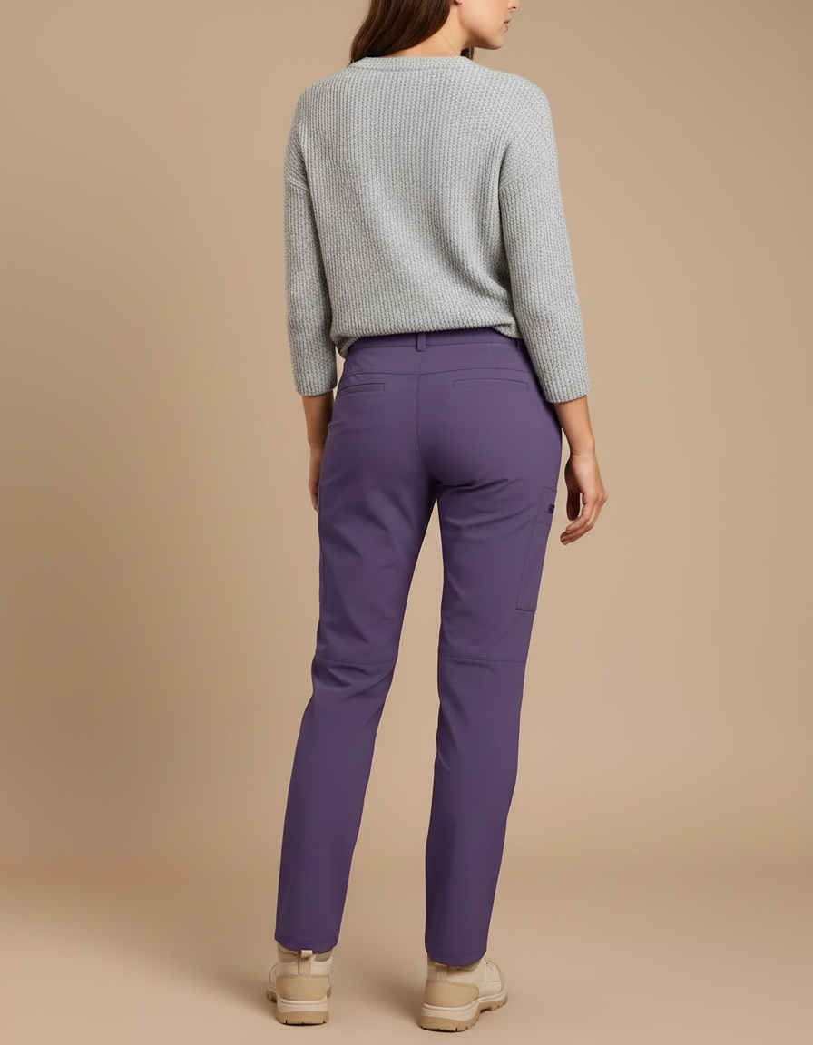 Pantalon Randonnée Violet Cargo Léger Femme - Polyester - vue 2