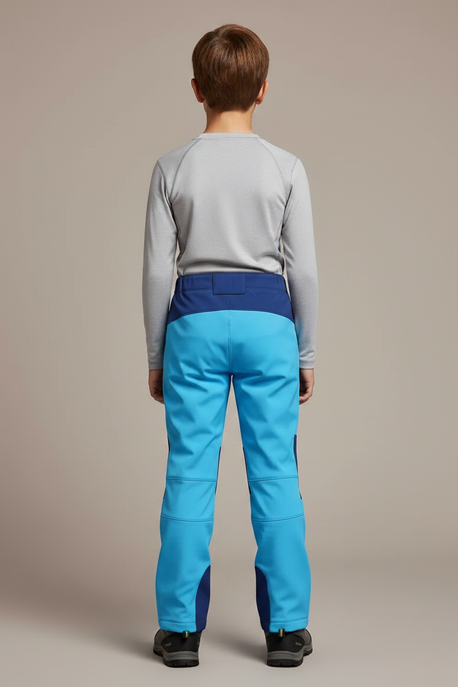 Pantalon Randonnée Enfant Bicolore Bleu Imperméable Léger - Multicolore Polyester - vue 2
