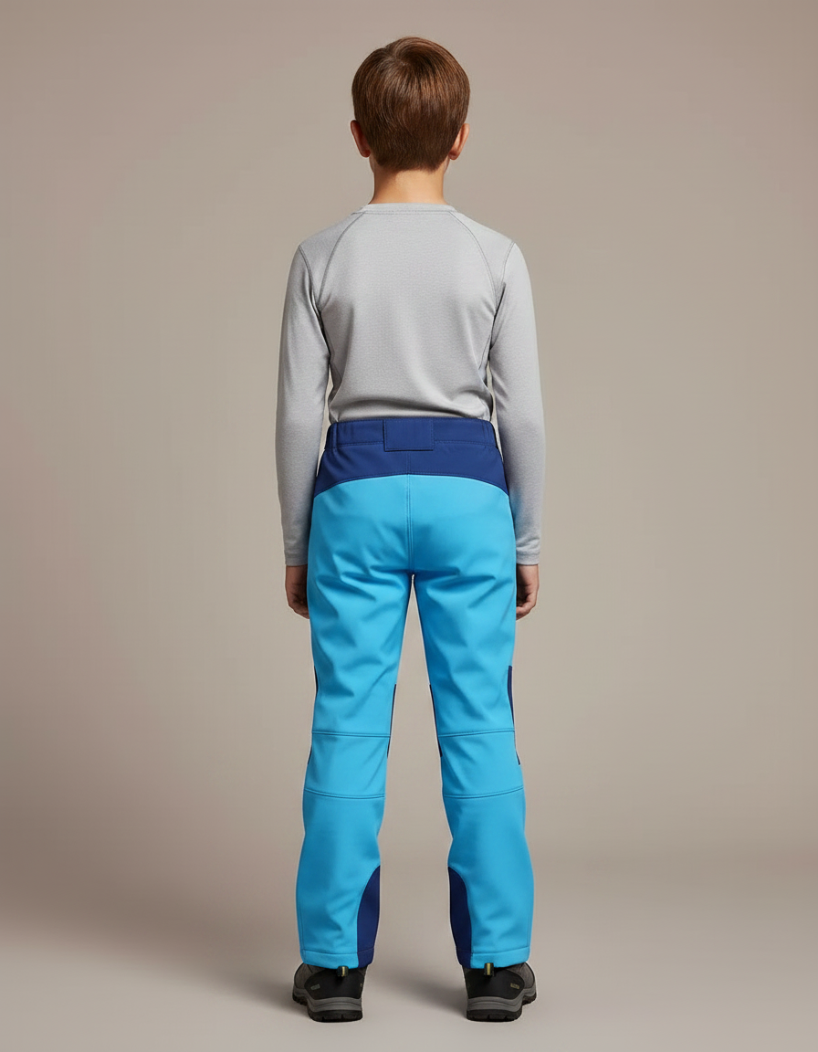 Pantalon Randonnée Enfant Bicolore Bleu Imperméable Léger - Multicolore Polyester - vue 2