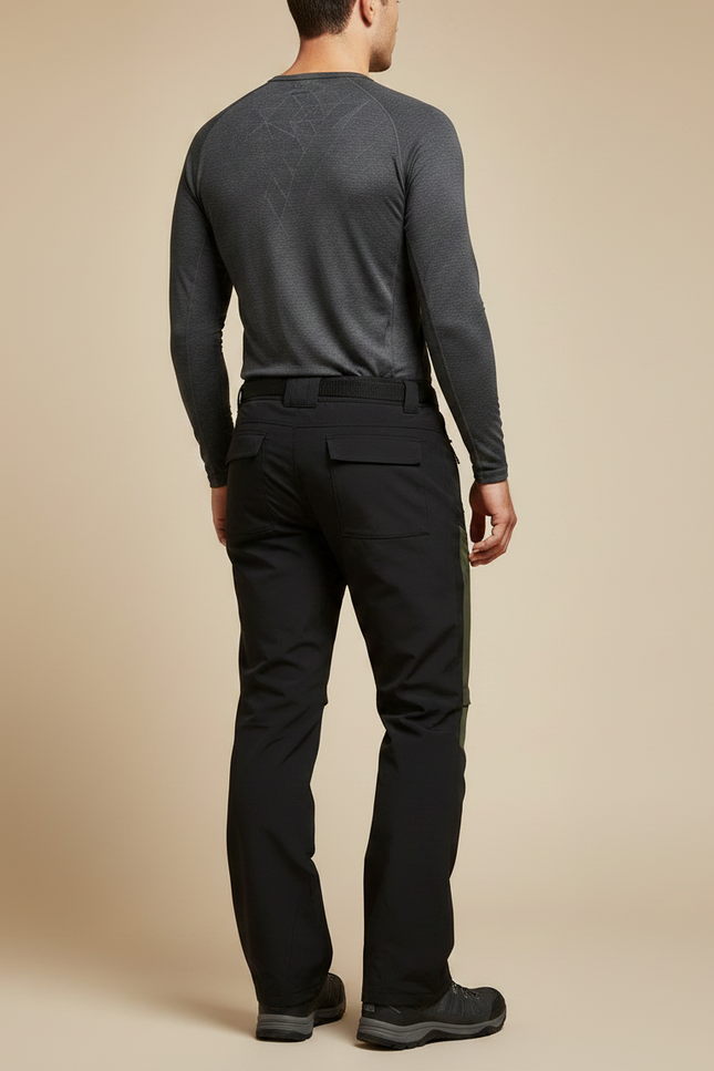 Pantalon Randonnée Noir Kaki Homme Léger Extensible Séchage Rapide - Polyester - vue 2