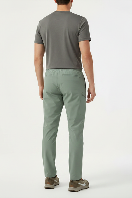 Pantalon Randonnée Homme Vert Cargo Léger Coupe Droite - Polyester - vue 2