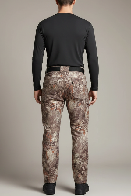 Pantalon Randonnée Camouflage Homme Tactique Imperméable Softshell - Multicolore Polyester - vue 2