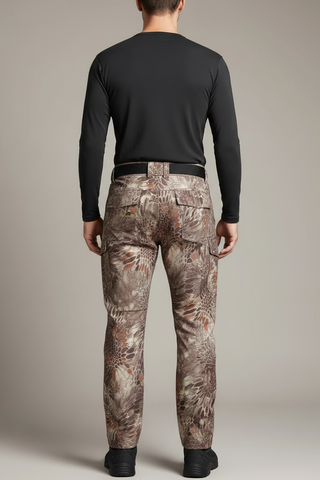 Pantalon Randonnée Camouflage Homme Tactique Imperméable Softshell - Multicolore Polyester - vue 2