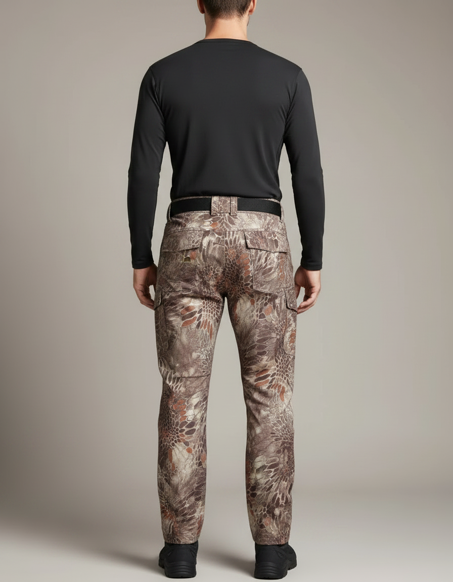 Pantalon Randonnée Camouflage Homme Tactique Imperméable Softshell - Multicolore Polyester - vue 2