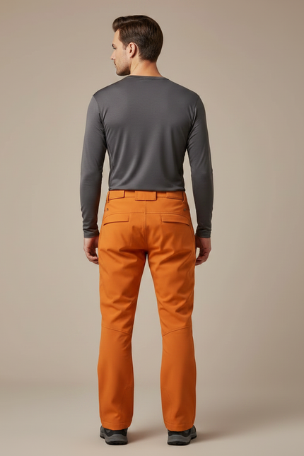 Pantalon Chaud Déperlant De Randonnée Neige - Orange Polyester - vue 2