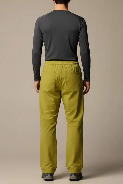 Pantalon Randonnée Vert Olive Ample Léger Sport Homme - Polyester - vue 2